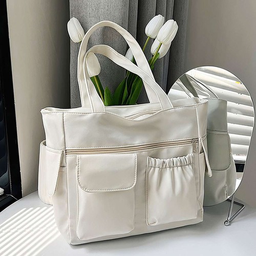 Women oxford fabric tote bag - fabric,