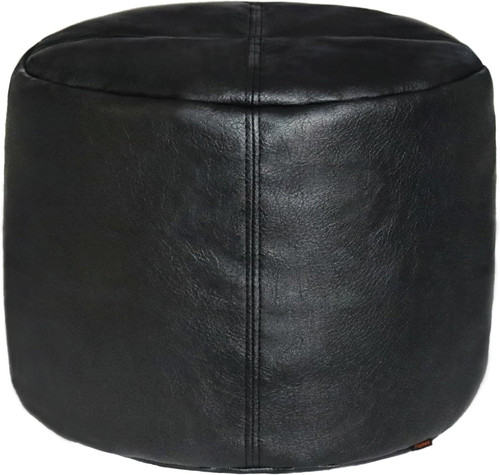 Unstuffed faux leather - leather, pouf