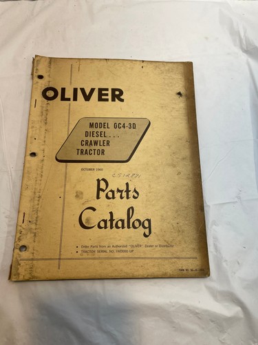 Vintage parts catalog - parts, manual