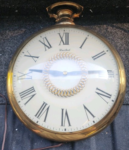Vtg brass united - vtg, clock