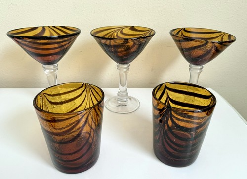 Set hand blown glass - hand,