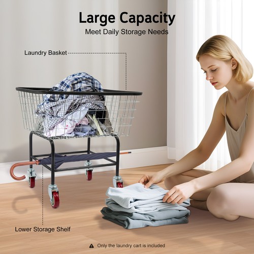 Steel wire laundry cart - wire,
