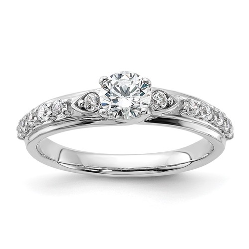 10k white gold ct round - 10k, 3/4