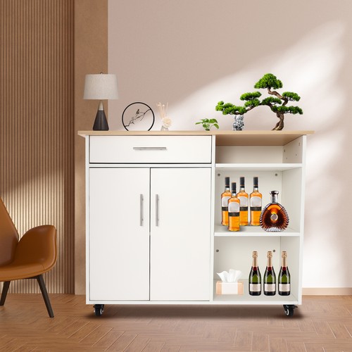 Rolling kitchen island - rolling, side