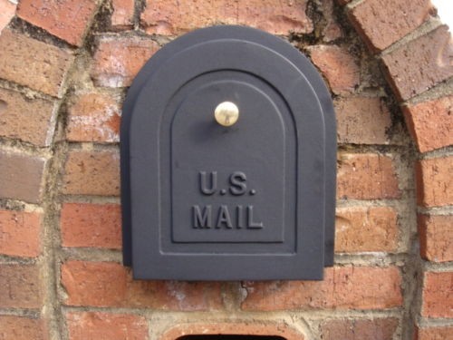 Brick mailbox door cast - door,