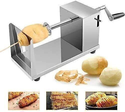 Spiral potato slicer chipper - potato,