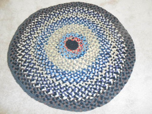 Antique round hand braided - ,