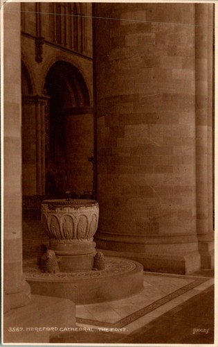 Hereford cathedral the font - cathedral,