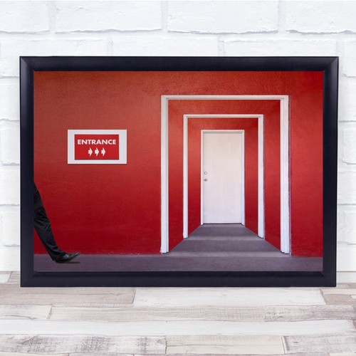 Entrance conceptual red - red, white