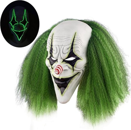 Scary halloween clown mask - clown,