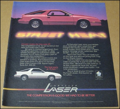 1986 chrysler laser - chrysler,