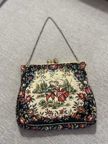 Vintage french tapestry purse - vintage,