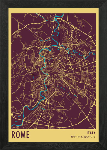 Rome framed wall art poster - framed,