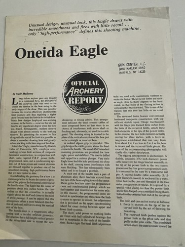 Oneida eagle bow report - eagle, #1