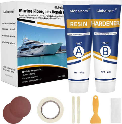 Fiberglass boat repair kit - fiberglass,