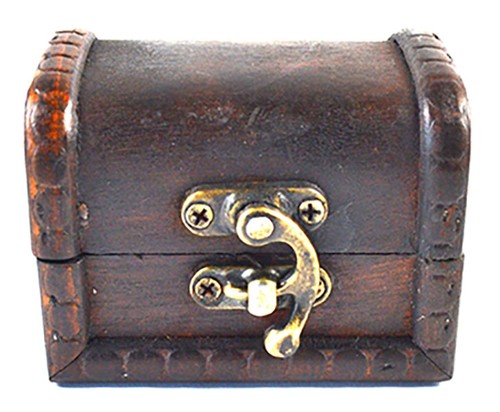Antique wood trunk treasure - wood,