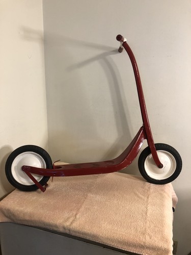 Vintage red scooter with - red, stand