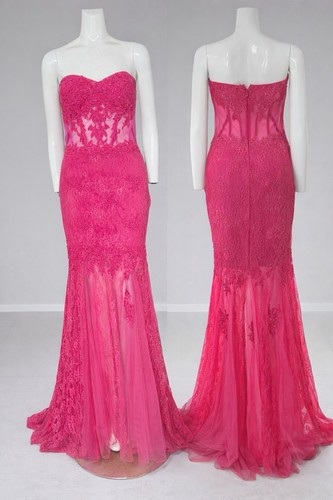 Hot pink strapless mermaid - strapless,