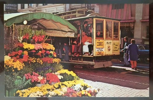 Cable car flower stand - flower, stand,