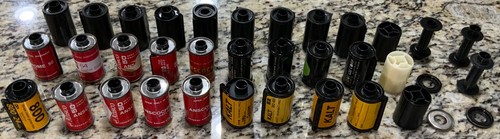 Vintage 35mm film canister - vintage,