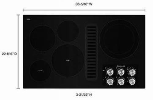 Nib kitchenaid kced606gbl - nib, 36"