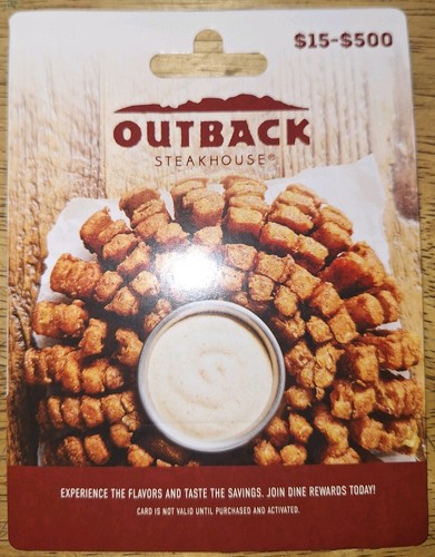 Outback steakhouse gift card - outback,