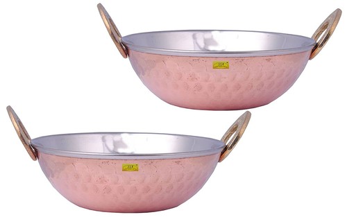 Pure steel copper kadai - kadai, for