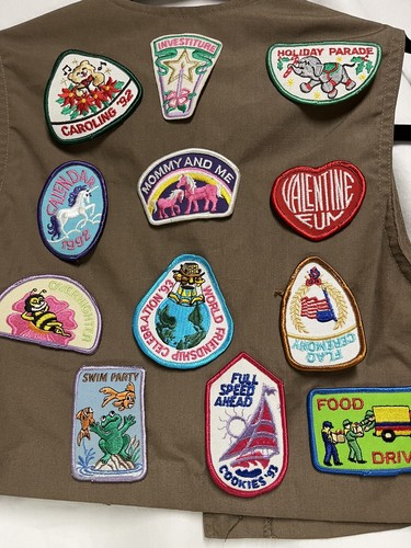 90s girl scout brownie - vest, w/
