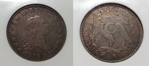 1794 flowing hair - flowing, half