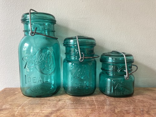 Vintage ball jars aqua blue - vintage,