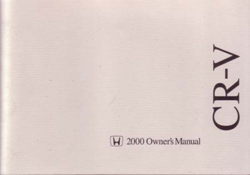 2000 honda owner s manual - cr-v,
