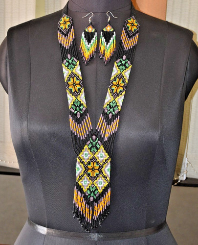 Handmade necklace seed bead - handmade,