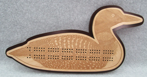 Loon cribbage board - board, ~