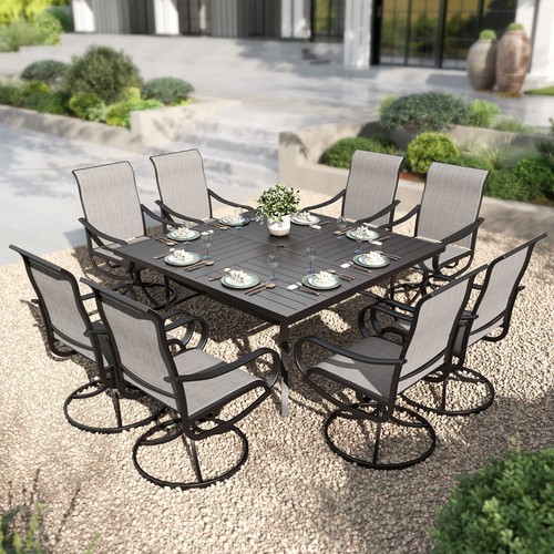 9pcs outdoor patio dining - 9pcs,