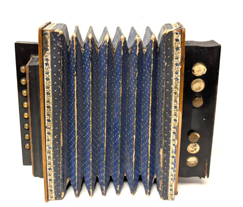Antique key button accordion - 9-key,