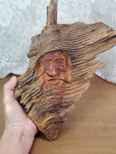 Handcarved wood tree spirit - tree,