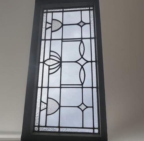 Antique 1920s leaded - leaded, glass