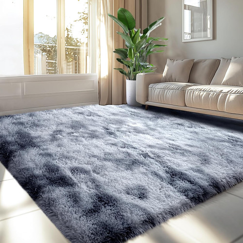 Fluffy 8x10 area - rug, living