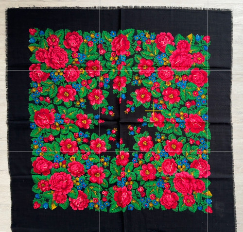 Vintage black scarf - black,