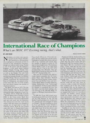 1977 iroc chevy - iroc, race