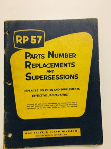 Vintage gmc parts book - gmc, 57