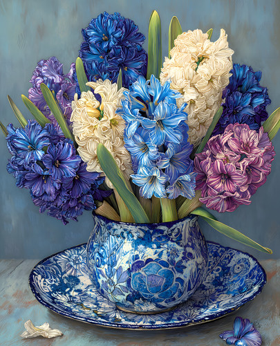 Blue white and purple - blue,,