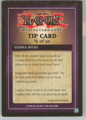 Tip card 6 50 - yu-gi-oh!,