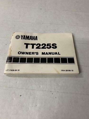 1985 yamaha tt225s factory oem - factory,