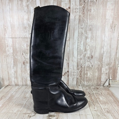 Vintage black leather - black, tall