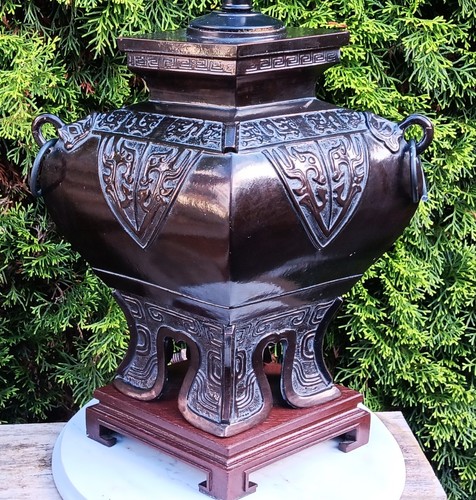 Urn lamp vtg - lamp,