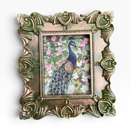 Peacock mini bird print - , in