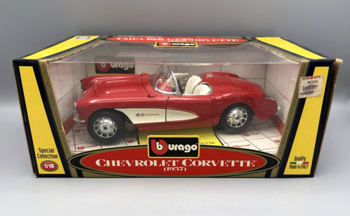 Burago 1957 chevrolet corvette - chevrolet,