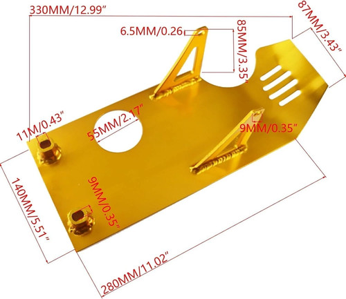 Gold engine skid plate for - skid,