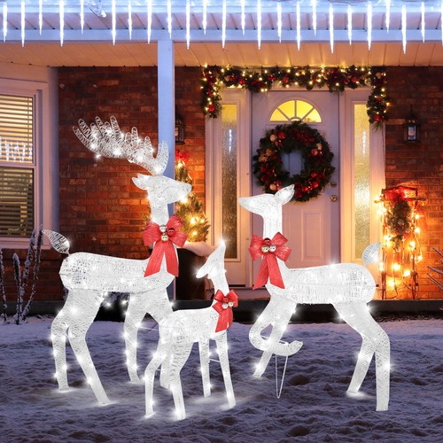 Pcs reindeer family lighted - reindeer,